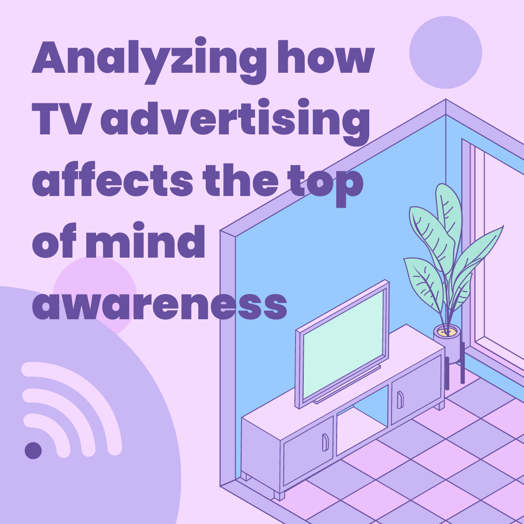 Analyzing how TV advertising affects the top of mind awareness
